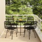 vidaXL 5-tlg. Garten-Essgruppe Schwarz Poly Rattan vidaXL 5-tlg. Garten-Essgruppe Schwarz Poly Rattan