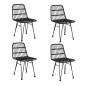 vidaXL 5-tlg. Garten-Essgruppe Schwarz Poly Rattan vidaXL 5-tlg. Garten-Essgruppe Schwarz Poly Rattan