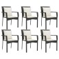 vidaXL 7-tlg. Garten-Essgruppe mit Kissen Schwarz Poly Rattan vidaXL 7-tlg. Garten-Essgruppe mit Kissen Schwarz Poly Rattan