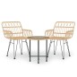 vidaXL 3-tlg. Garten-Essgruppe Poly Rattan vidaXL 3-tlg. Garten-Essgruppe Poly Rattan