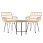 vidaXL 3-tlg. Garten-Essgruppe Poly Rattan vidaXL 3-tlg. Garten-Essgruppe Poly Rattan