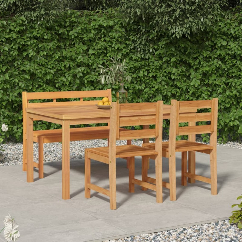 vidaXL 4-tlg. Garten-Essgruppe Massivholz Teak vidaXL 4-tlg. Garten-Essgruppe Massivholz Teak