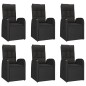 vidaXL 7-tlg. Garten-Essgruppe mit Kissen Schwarz Poly Rattan vidaXL 7-tlg. Garten-Essgruppe mit Kissen Schwarz Poly Rattan