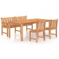 vidaXL 4-tlg. Garten-Essgruppe Massivholz Teak vidaXL 4-tlg. Garten-Essgruppe Massivholz Teak
