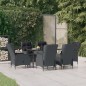 vidaXL 7-tlg. Garten-Essgruppe Dunkelgrau Poly Rattan vidaXL 7-tlg. Garten-Essgruppe Dunkelgrau Poly Rattan
