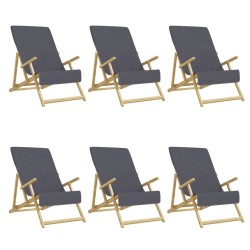 vidaXL Strandtücher 6 Stk. Anthrazit 60x135 cm Stoff 400 GSM