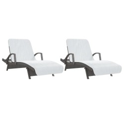 vidaXL Strandtücher 2 Stk. Weiß 75x200 cm Stoff 400 GSM