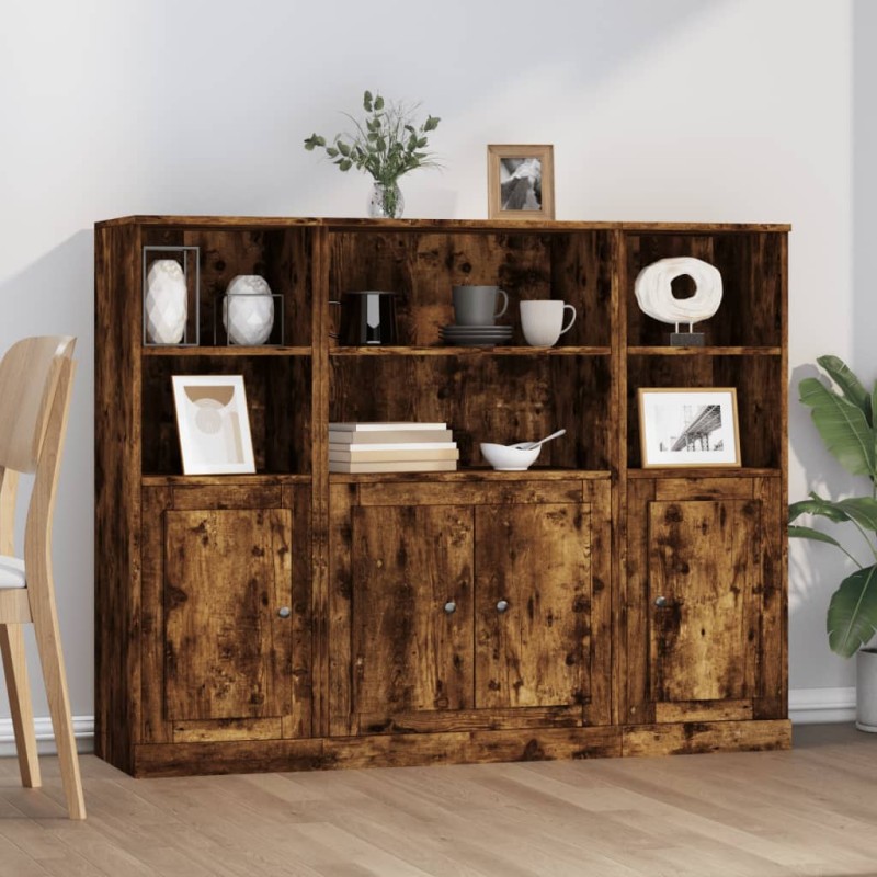 vidaXL Highboards 3 Stk. Räuchereiche Holzwerkstoff vidaXL Highboards 3 Stk. Räuchereiche Holzwerkstoff