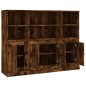 vidaXL Highboards 3 Stk. Räuchereiche Holzwerkstoff vidaXL Highboards 3 Stk. Räuchereiche Holzwerkstoff