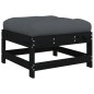 vidaXL 5-tlg. Garten-Lounge-Set mit Kissen Schwarz Massivholz vidaXL 5-tlg. Garten-Lounge-Set mit Kissen Schwarz Massivholz