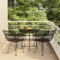 vidaXL 5-tlg. Garten-Essgruppe Schwarz Poly Rattan vidaXL 5-tlg. Garten-Essgruppe Schwarz Poly Rattan