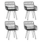 vidaXL 5-tlg. Garten-Essgruppe Schwarz Poly Rattan vidaXL 5-tlg. Garten-Essgruppe Schwarz Poly Rattan