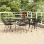 vidaXL 7-tlg. Garten-Essgruppe Schwarz Poly Rattan vidaXL 7-tlg. Garten-Essgruppe Schwarz Poly Rattan