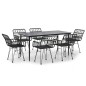 vidaXL 7-tlg. Garten-Essgruppe Schwarz Poly Rattan vidaXL 7-tlg. Garten-Essgruppe Schwarz Poly Rattan