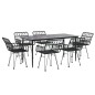 vidaXL 7-tlg. Garten-Essgruppe Schwarz Poly Rattan vidaXL 7-tlg. Garten-Essgruppe Schwarz Poly Rattan