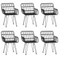 vidaXL 7-tlg. Garten-Essgruppe Schwarz Poly Rattan vidaXL 7-tlg. Garten-Essgruppe Schwarz Poly Rattan