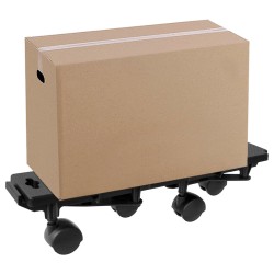 vidaXL Transportroller mit 4 Rollen 6 Stk. Schwarz Polypropylen 170 kg