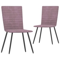 Esszimmerstühle 2 Stk. Rosa Samt