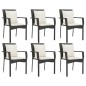 vidaXL 7-tlg. Garten-Essgruppe mit Kissen Schwarz Poly Rattan vidaXL 7-tlg. Garten-Essgruppe mit Kissen Schwarz Poly Rattan