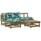 vidaXL 5-tlg. Garten-Lounge-Set mit Kissen Imprägniertes Kiefernholz vidaXL 5-tlg. Garten-Lounge-Set mit Kissen Imprägniertes Kiefernholz