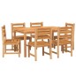 vidaXL 7-tlg. Garten-Essgruppe Massivholz Teak vidaXL 7-tlg. Garten-Essgruppe Massivholz Teak