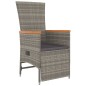 vidaXL 9-tlg. Garten-Essgruppe mit Kissen Grau Poly Rattan vidaXL 9-tlg. Garten-Essgruppe mit Kissen Grau Poly Rattan