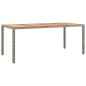 vidaXL 9-tlg. Garten-Essgruppe mit Kissen Grau Poly Rattan vidaXL 9-tlg. Garten-Essgruppe mit Kissen Grau Poly Rattan