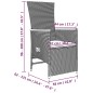 vidaXL 9-tlg. Garten-Essgruppe mit Kissen Grau Poly Rattan vidaXL 9-tlg. Garten-Essgruppe mit Kissen Grau Poly Rattan