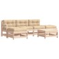 vidaXL 6-tlg. Garten-Lounge-Set mit Kissen Massivholz vidaXL 6-tlg. Garten-Lounge-Set mit Kissen Massivholz