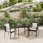vidaXL 3-tlg. Garten-Essgruppe mit Kissen Schwarz Poly Rattan vidaXL 3-tlg. Garten-Essgruppe mit Kissen Schwarz Poly Rattan