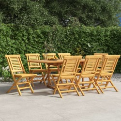 vidaXL Gartenstühle 8 Stk. Klappbar 47x63x90 cm Massivholz Teak
