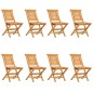 vidaXL Gartenstühle 8 Stk. Klappbar 47x63x90 cm Massivholz Teak vidaXL Gartenstühle 8 Stk. Klappbar 47x63x90 cm Massivholz Teak