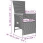vidaXL 5-tlg. Garten-Essgruppe mit Kissen Grau Poly Rattan vidaXL 5-tlg. Garten-Essgruppe mit Kissen Grau Poly Rattan