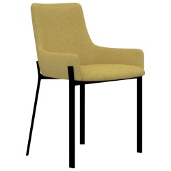 Esszimmerstühle 2 Stk. Gelb Stoff