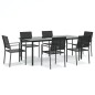 vidaXL 7-tlg. Garten-Essgruppe Poly Rattan und Stahl vidaXL 7-tlg. Garten-Essgruppe Poly Rattan und Stahl