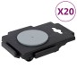 vidaXL Transportroller mit 8 Rollen 20 Stk Schwarz Polypropylen 150 kg vidaXL Transportroller mit 8 Rollen 20 Stk Schwarz Polypropylen 150 kg