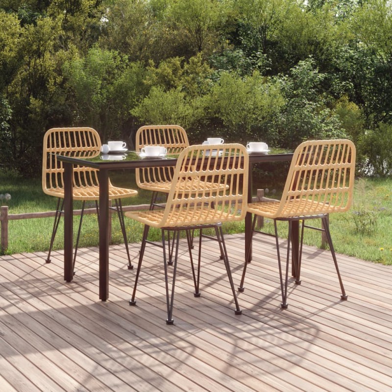 vidaXL 5-tlg. Garten-Essgruppe Poly Rattan vidaXL 5-tlg. Garten-Essgruppe Poly Rattan