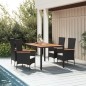 vidaXL 5-tlg. Garten-Essgruppe mit Kissen Schwarz Poly Rattan vidaXL 5-tlg. Garten-Essgruppe mit Kissen Schwarz Poly Rattan