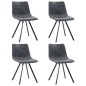 Esszimmerstühle 4 Stk. Schwarz Kunstleder Esszimmerstühle 4 Stk. Schwarz Kunstleder