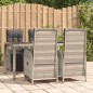 vidaXL 5-tlg. Garten-Essgruppe mit Kissen Grau Poly Rattan vidaXL 5-tlg. Garten-Essgruppe mit Kissen Grau Poly Rattan