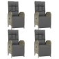 vidaXL 5-tlg. Garten-Essgruppe mit Kissen Grau Poly Rattan vidaXL 5-tlg. Garten-Essgruppe mit Kissen Grau Poly Rattan