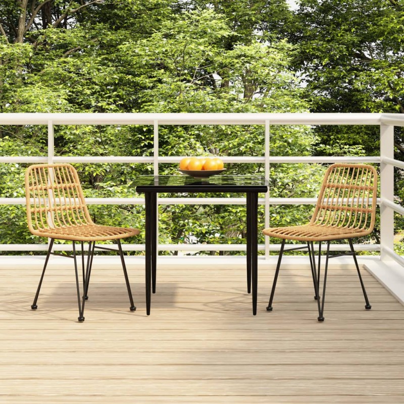 vidaXL 3-tlg. Garten-Essgruppe Poly Rattan vidaXL 3-tlg. Garten-Essgruppe Poly Rattan