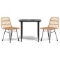 vidaXL 3-tlg. Garten-Essgruppe Poly Rattan vidaXL 3-tlg. Garten-Essgruppe Poly Rattan