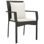 vidaXL 7-tlg. Garten-Essgruppe mit Kissen Schwarz Poly Rattan vidaXL 7-tlg. Garten-Essgruppe mit Kissen Schwarz Poly Rattan