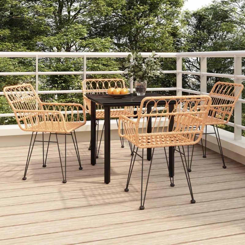 vidaXL 5-tlg. Garten-Essgruppe Poly Rattan vidaXL 5-tlg. Garten-Essgruppe Poly Rattan