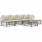 vidaXL 6-tlg. Garten-Lounge-Set mit Kissen Anthrazit Poly Rattan vidaXL 6-tlg. Garten-Lounge-Set mit Kissen Anthrazit Poly Rattan
