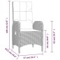 vidaXL 7-tlg. Garten-Essgruppe mit Kissen Grau Poly Rattan vidaXL 7-tlg. Garten-Essgruppe mit Kissen Grau Poly Rattan
