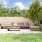 vidaXL 5-tlg. Garten-Lounge-Set mit Kissen Honigbraun Massivholz vidaXL 5-tlg. Garten-Lounge-Set mit Kissen Honigbraun Massivholz