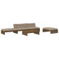 vidaXL 5-tlg. Garten-Lounge-Set mit Kissen Honigbraun Massivholz vidaXL 5-tlg. Garten-Lounge-Set mit Kissen Honigbraun Massivholz