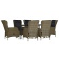 vidaXL 7-tlg. Garten-Essgruppe Braun Poly Rattan vidaXL 7-tlg. Garten-Essgruppe Braun Poly Rattan